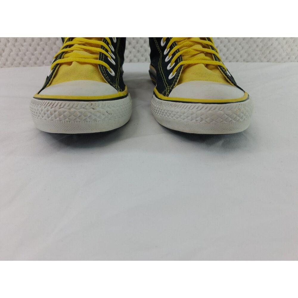 Converse Chuck Taylor All Star High Top Sneakers Black Yellow Men's 8 Women's 10 - Picture 3 of 10